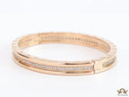 Rose gold plated bracelet with cz line