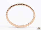 Rose gold plated bracelet with cz line