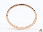 Rose gold plated bracelet with cz line