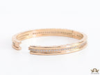 Rose gold plated bracelet with cz line