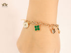 Alphabet LV rose gold charm bracelet