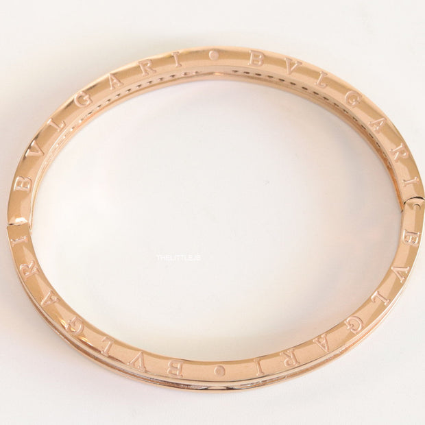 Rose gold plated bracelet with cz line