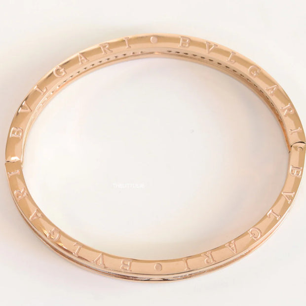 Rose gold plated bracelet with cz line
