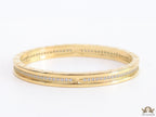 Gold plated bracelet with cz line