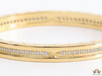 Gold plated bracelet with cz line