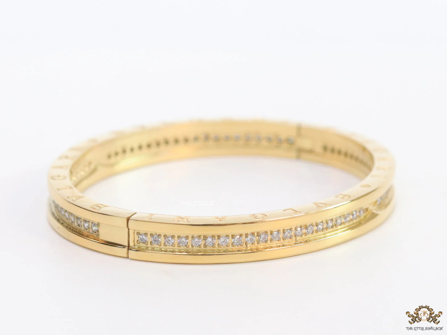 Gold plated bracelet with cz line