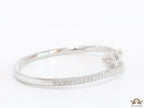 Platinum plated cz nail bracelet
