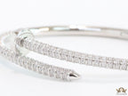 Platinum plated cz nail bracelet