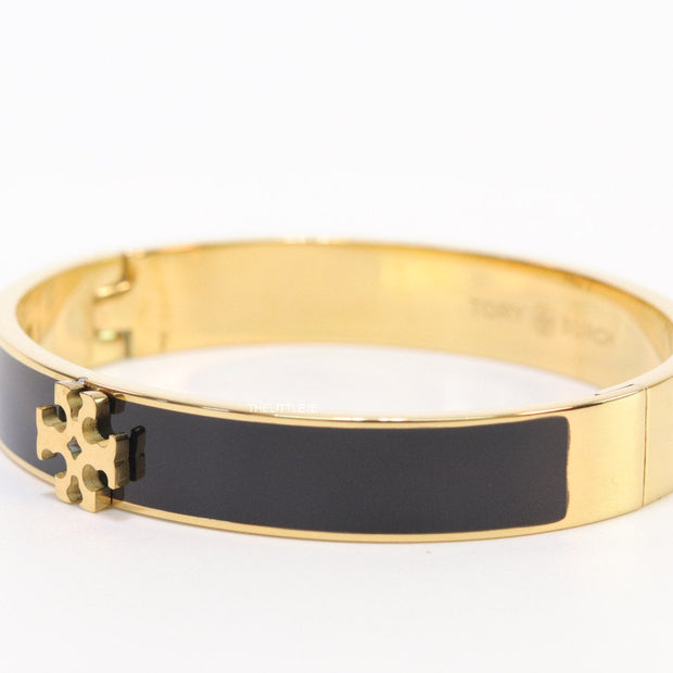 Golden and black bracelet with T motif