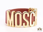 Alphabet M brown bracelet