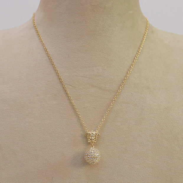Cz medusa ball pendant