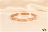 Rose gold Plated love bracelet with zircons