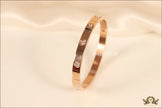 Rose gold Plated love bracelet with zircons