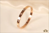 Rose gold Plated love bracelet with zircons