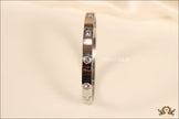 Platinum Plated openable bracelet with zircons