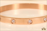 Rose gold Plated love bracelet with zircons
