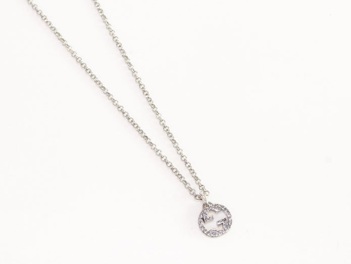 Double G Pendant in silver chain