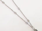 Oxidised silver double G pendant