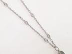 Oxidised silver double G pendant