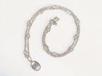 Oxidised silver double G pendant