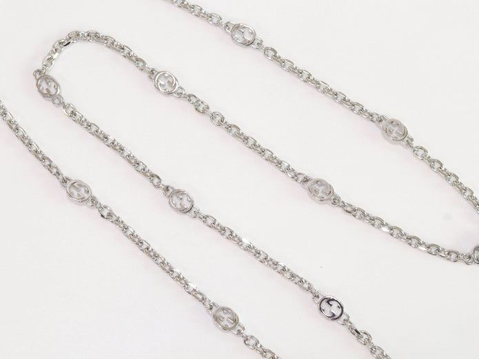 Oxidised silver double G pendant