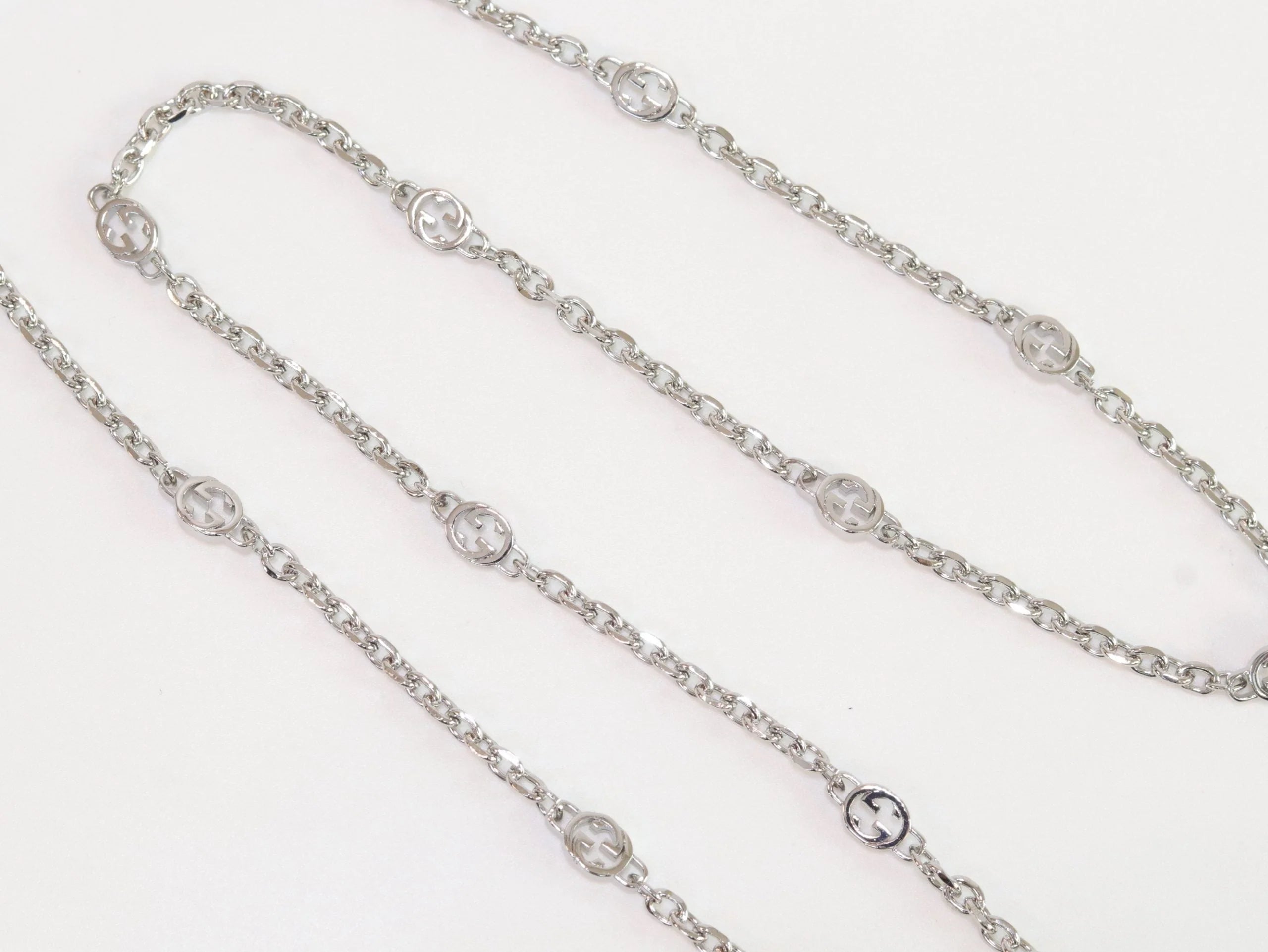 Oxidised silver double G pendant