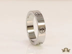 4.5mm Silver plated band with screws