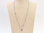 Oxidised silver double G pendant