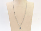 Oxidised silver double G pendant