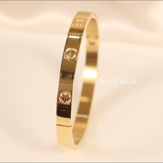 Women's Gold Plated love bracelet with screws