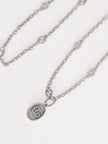 Oxidised silver double G pendant