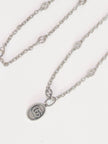 Oxidised silver double G pendant