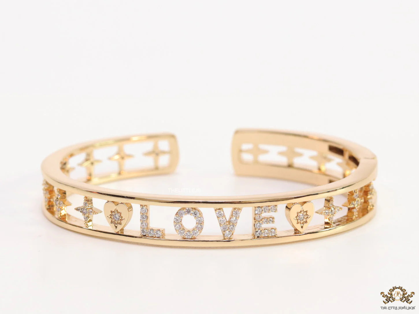 Gold plated cz LOVE bracelet
