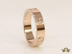 4.5mm rose gold plated band with screws