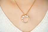 Alphabet BVL White MOP CZ Pendant Set with Gold Chain | Designer Jewelry Set