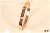 Women Rose Gold Plated bracelet with screws