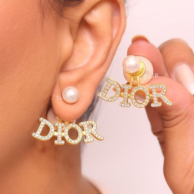 Pearl ad Cz alphabet studs