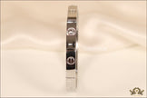 Women's Platinum Plated love bracelet with screws and zircons