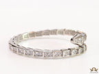 Platinum plated cz snake bracelet