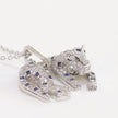 Platinum Panther pendant in sleek chain