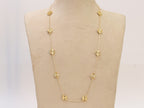 Gold clover necklace set