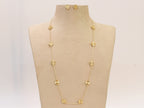 Gold clover necklace set