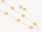 Gold clover necklace set