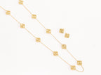 Gold clover necklace set