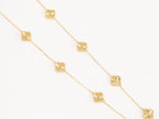 Gold clover necklace set