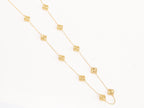 Gold clover necklace set