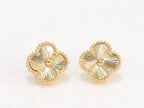 Gold clover necklace set