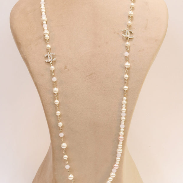 Double C small pearl chain