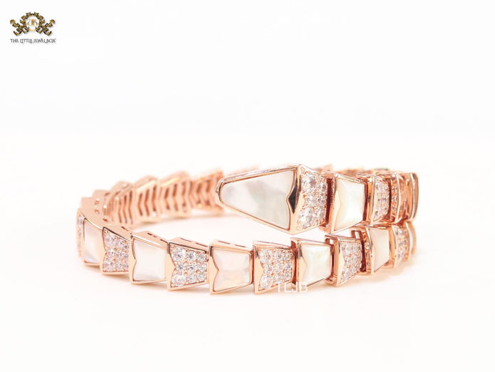 Serpenti rose gold and cz bracelet
