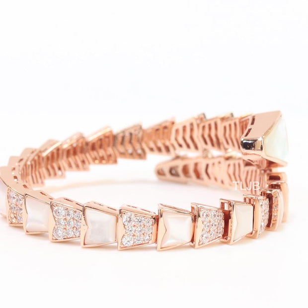 Serpenti rose gold and cz bracelet